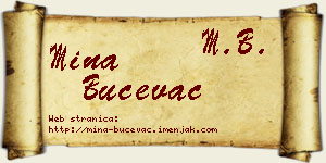 Mina Bučevac vizit kartica